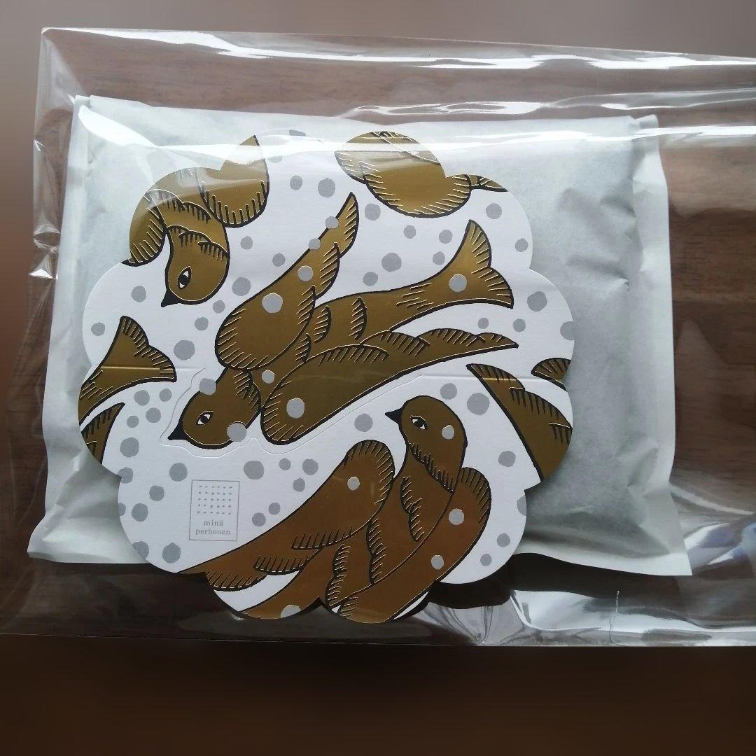 新品　ミナペルホネン　wolf&flower　ポシェット　クリスマスカード付