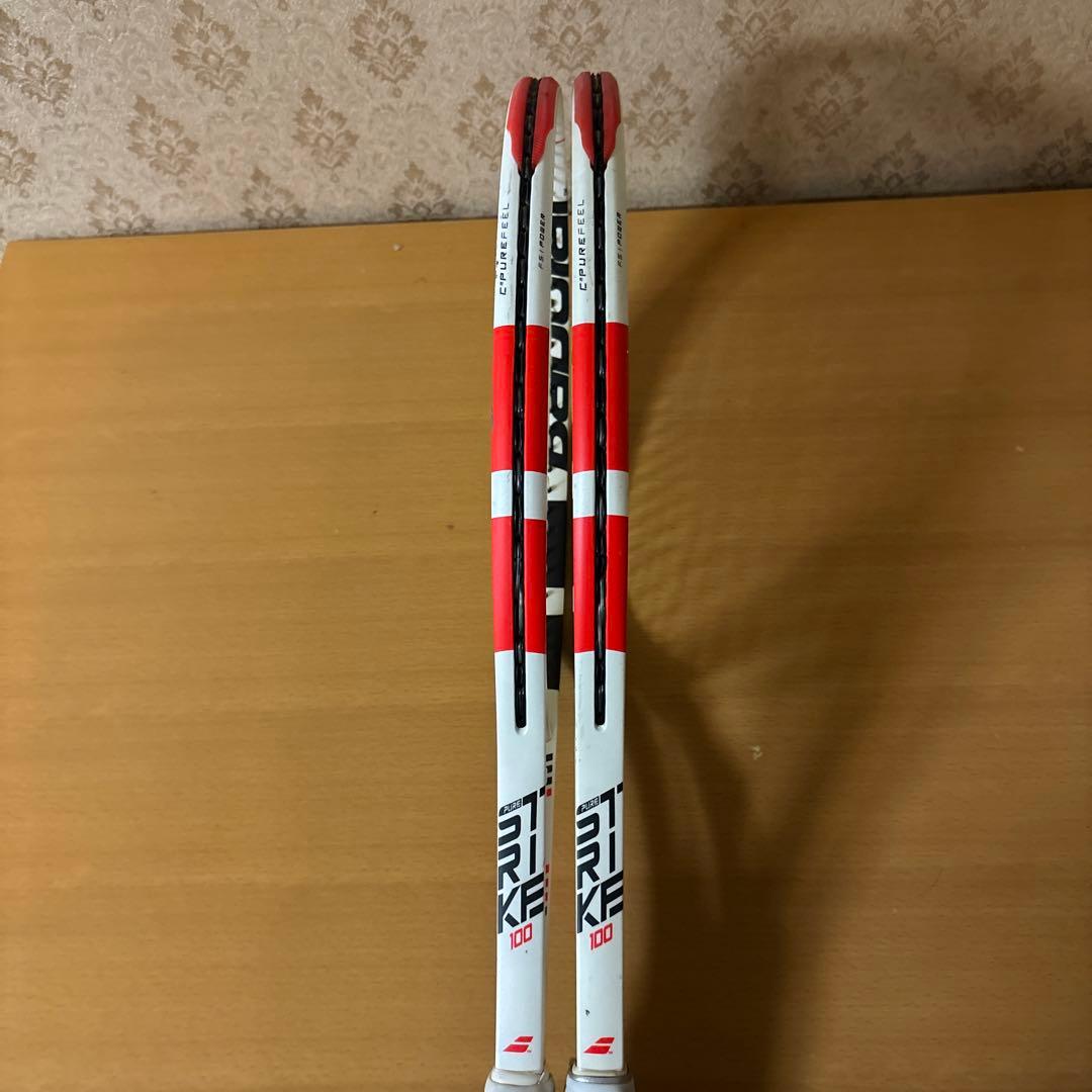 【中古】バボラ　PURE STRIKE 100 ラケット 2本