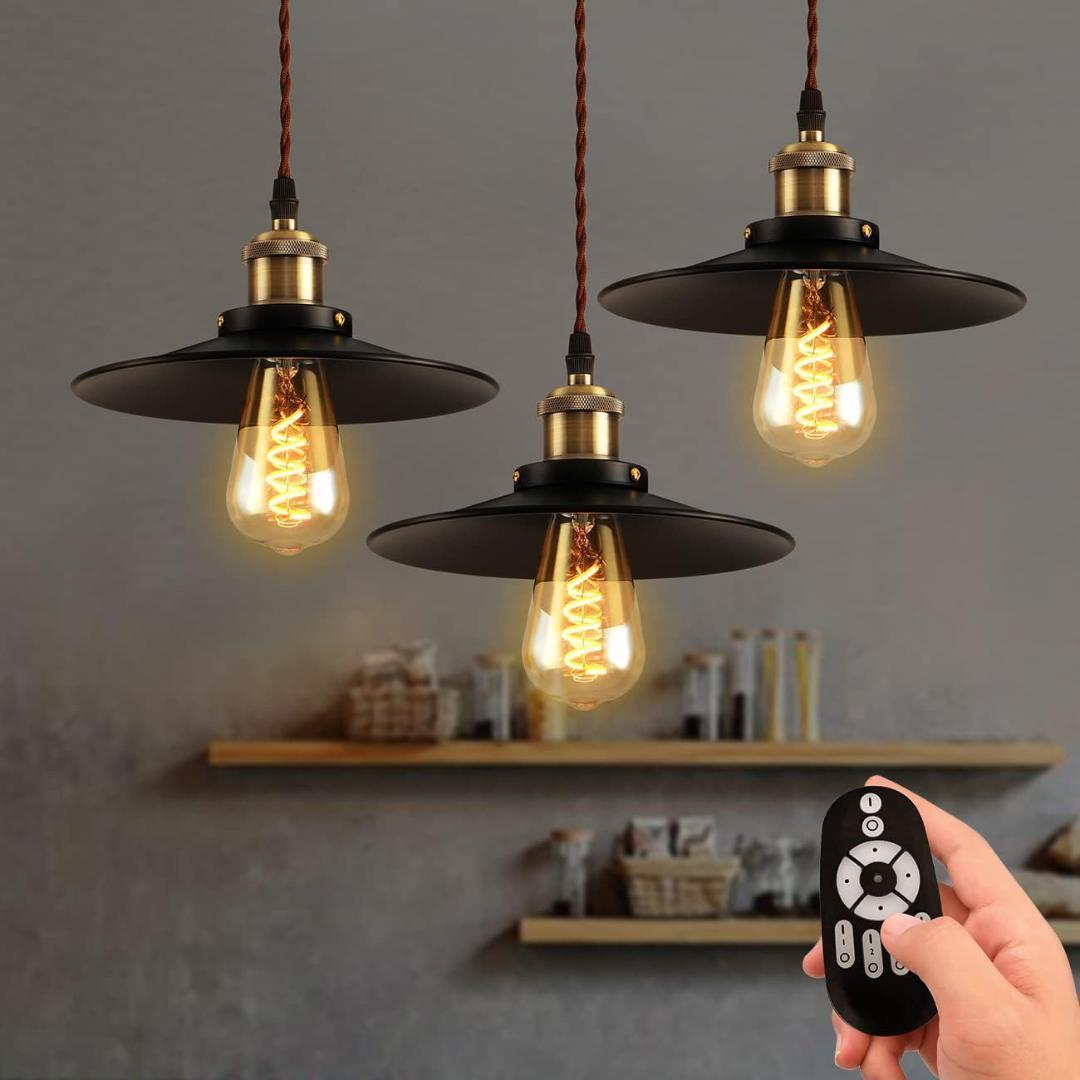 【M2269-120-90】北欧レトロ調ペンダントライト3個セット