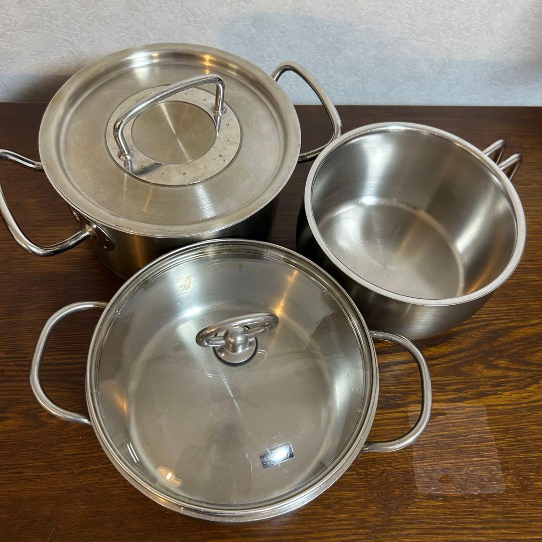 【3個セット】Fissler フィスラー 両手鍋2 片手鍋1