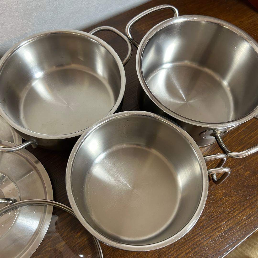 【3個セット】Fissler フィスラー 両手鍋2 片手鍋1