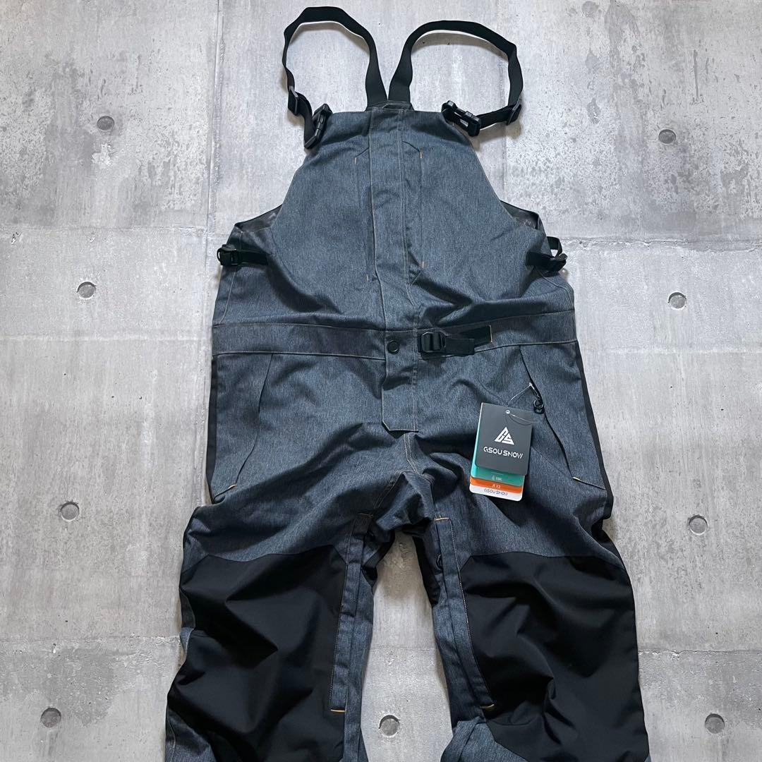 新品タグ付き スキー スノーボード ウェア パンツ オーバーオール デニム調
