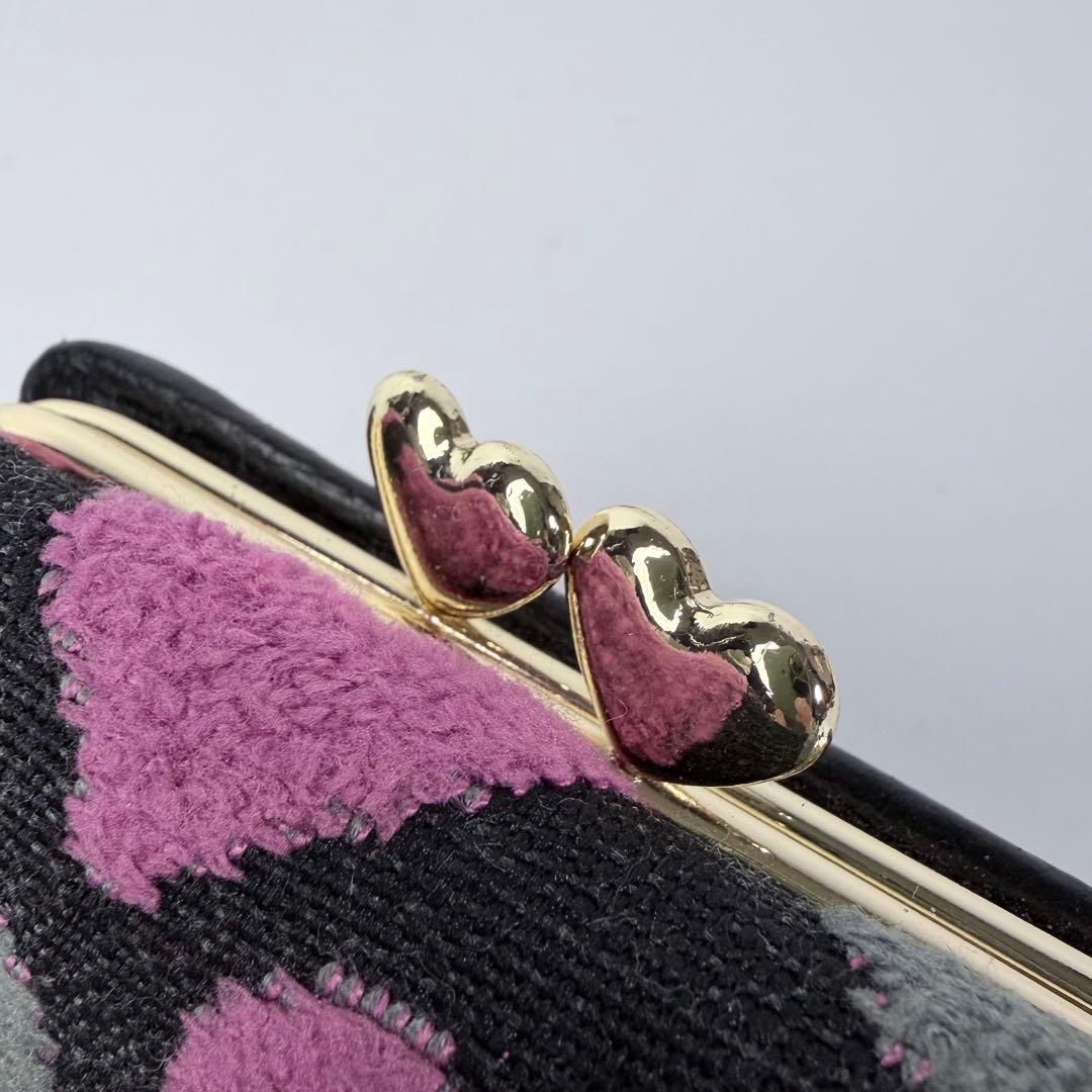 【未使用級】　Think BeeシンクビーPUNCHパンチがま口三折財布ハート