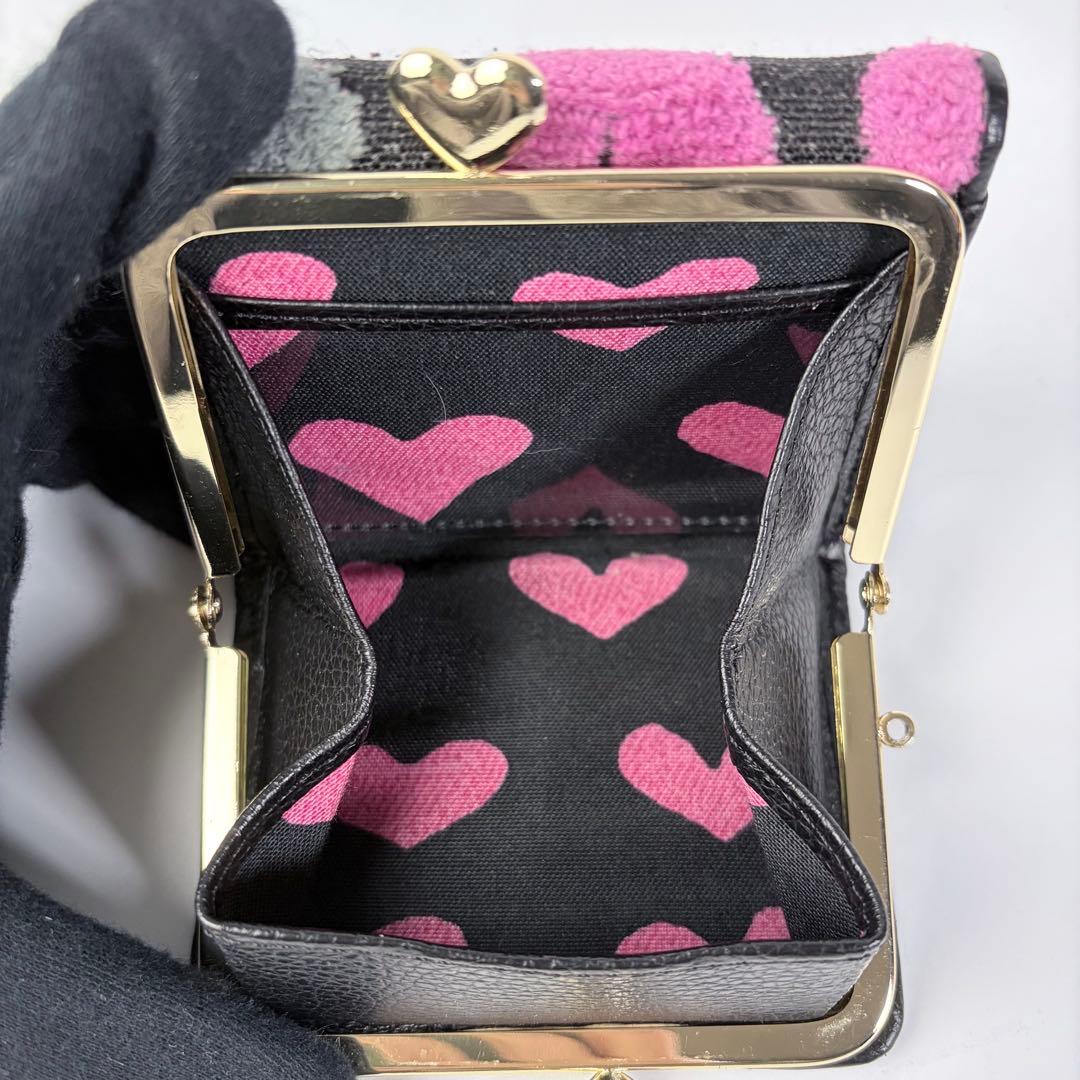 【未使用級】　Think BeeシンクビーPUNCHパンチがま口三折財布ハート