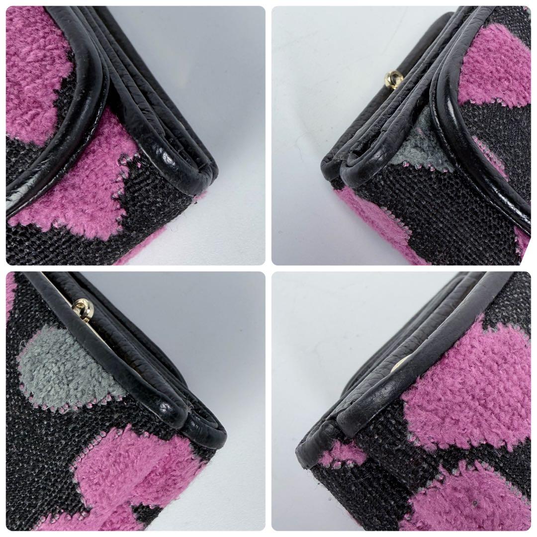 【未使用級】　Think BeeシンクビーPUNCHパンチがま口三折財布ハート