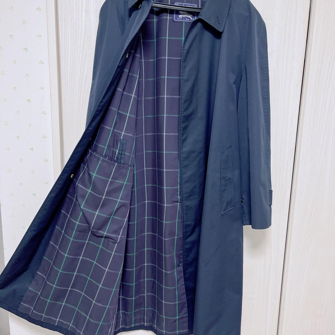 m*9様 バーバリー ネイビー ステンカラーコート
