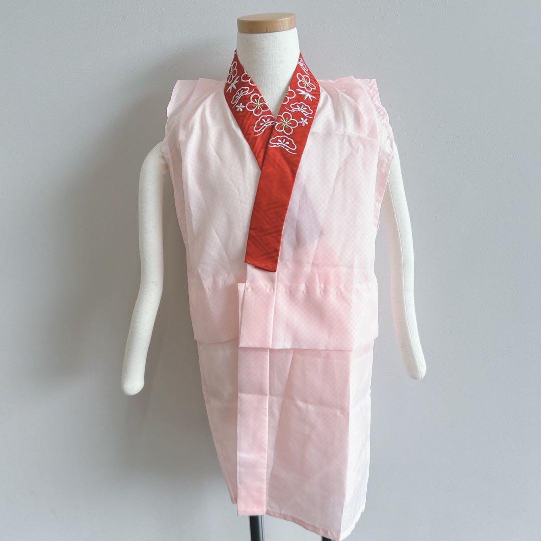 セット　七五三　7歳女の子　長着＆袋帯＆袖なし長襦袢＆小物　レモン色×黄緑　のし