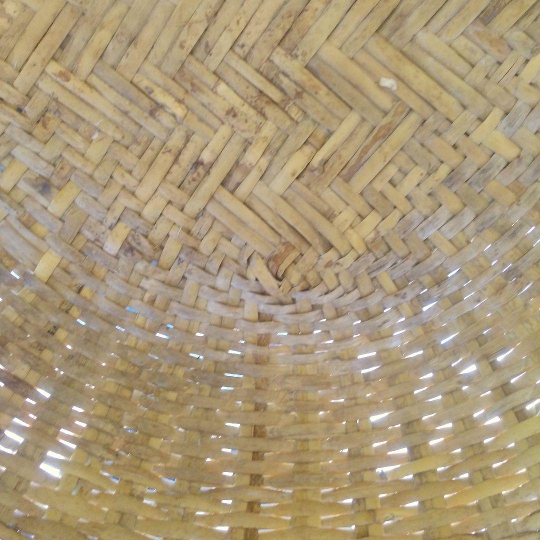 アンテーク、昭和、竹製品大きな深いざる