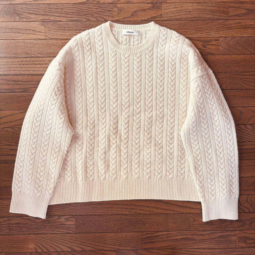 美品　エブール ebure ウール カシミヤ ニット