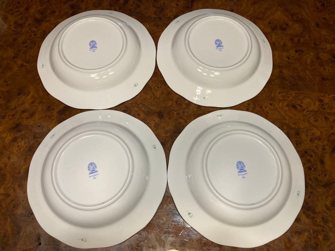 HERENDへレンド　アボニーグリーン　スープ皿4枚