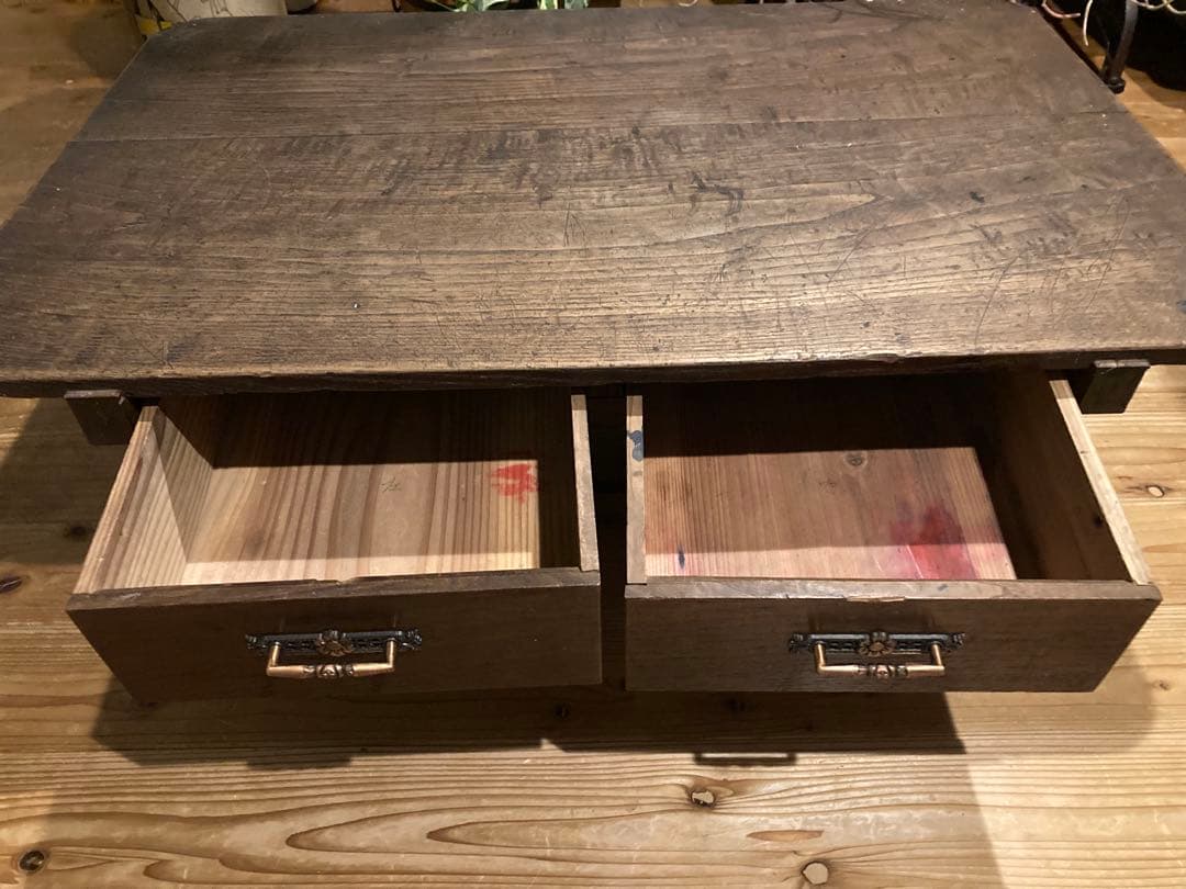 昭和レトロ　木製文机　ローテーブル　⑥