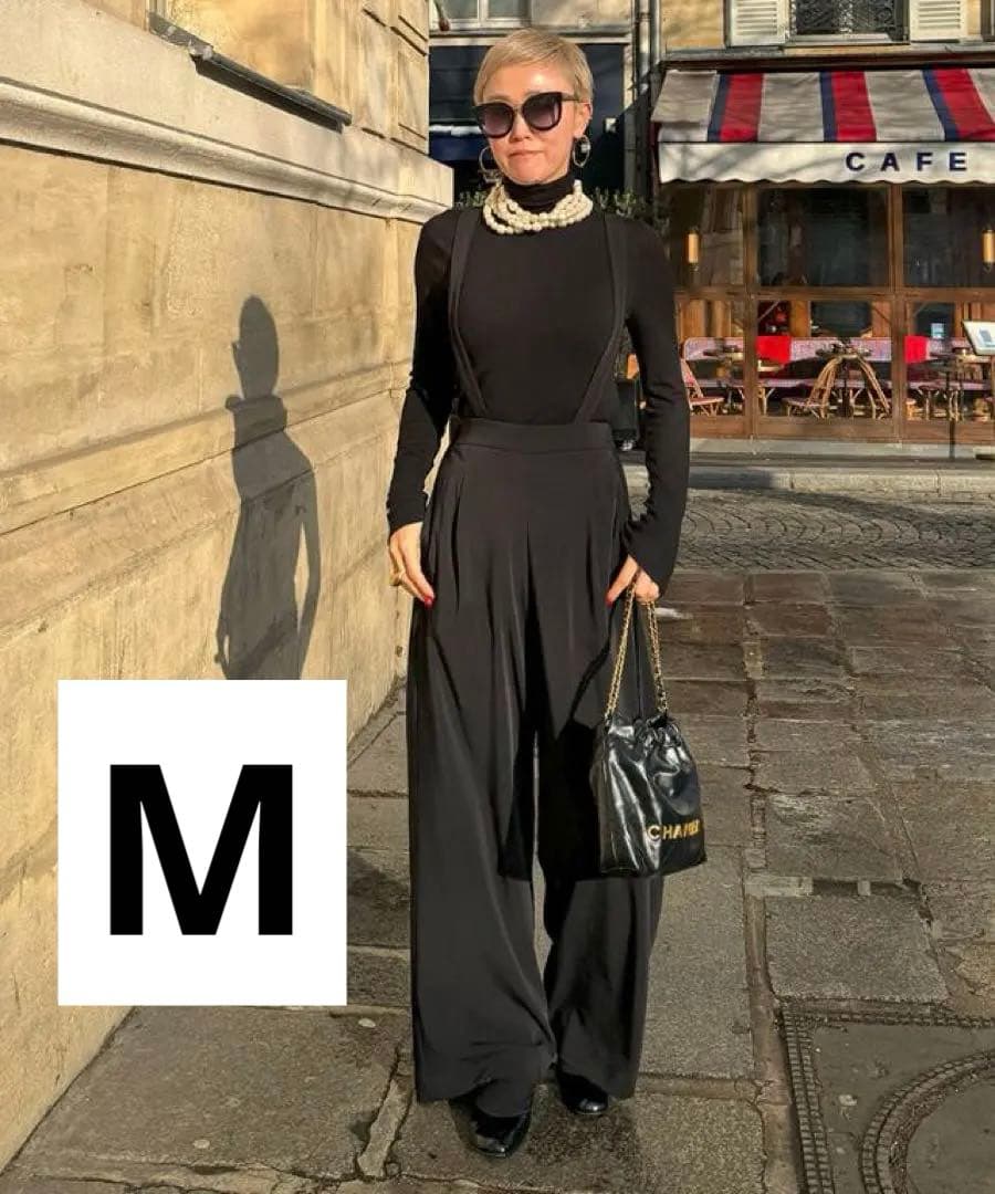 jenne サロペットパンツ M ブラック(試着のみ)