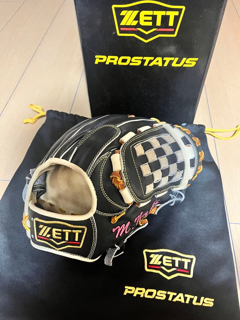 ZETT プロステイタス 軟式 オーダーグラブ 源田モデル 内野手用 【美品】