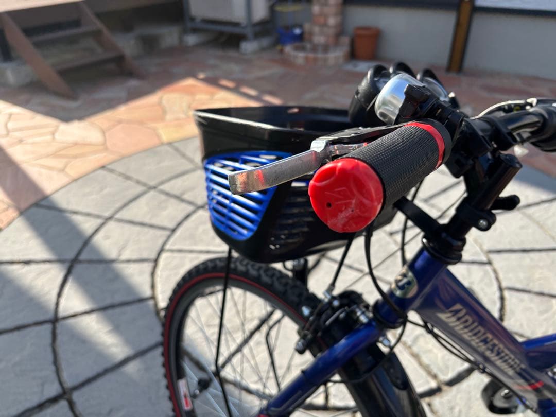 BRIDGESTONE24インチ　キッズサイクル青　直接受け渡し