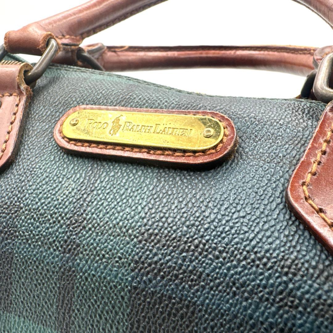 Polo Ralph Lauren ミニボストンバッグ ブラックウォッチ PVC
