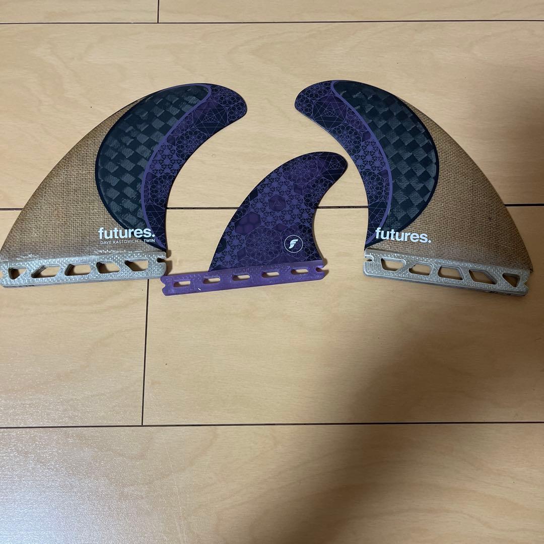 futures サーフボードフィン 3枚セット 紫と黒