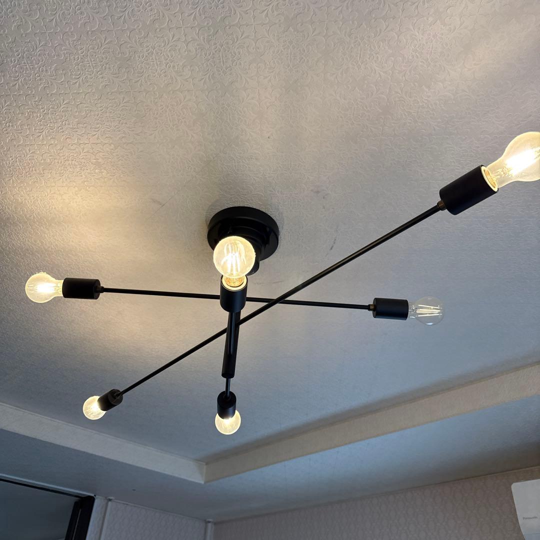 モダン ブラック シーリングライト 6灯×2セット