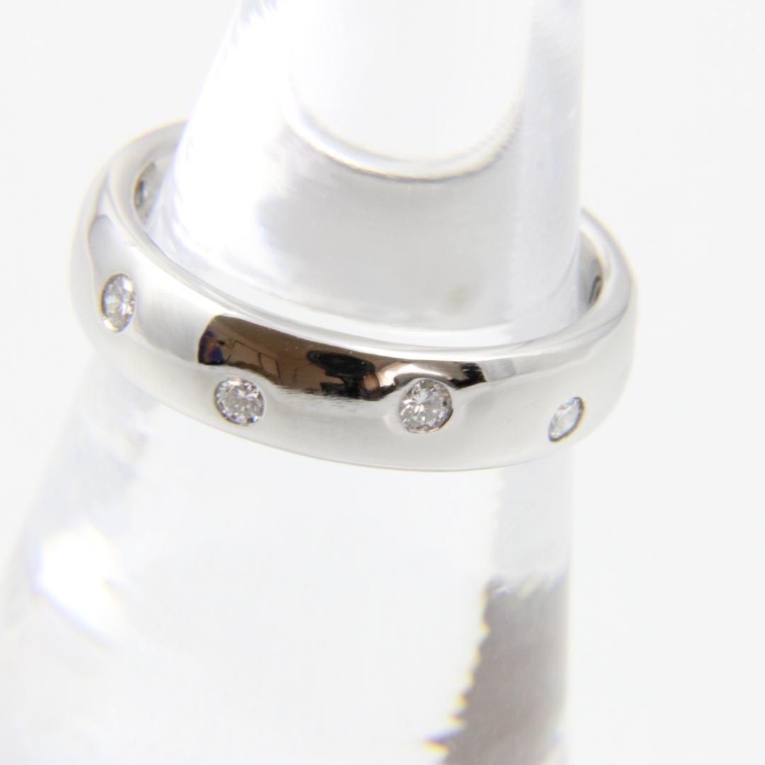 【磨き済み】 ティファニー ドッツリング ダイヤ　Pt950　9号