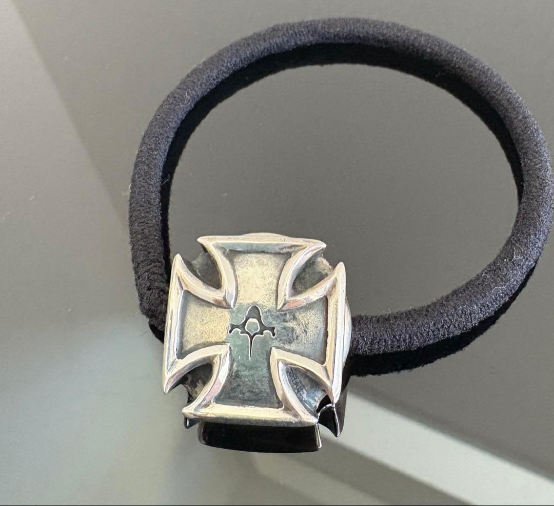 バックボーン　ブレスレット　ヘアゴム　シルバー925 アイアンクロス　希少