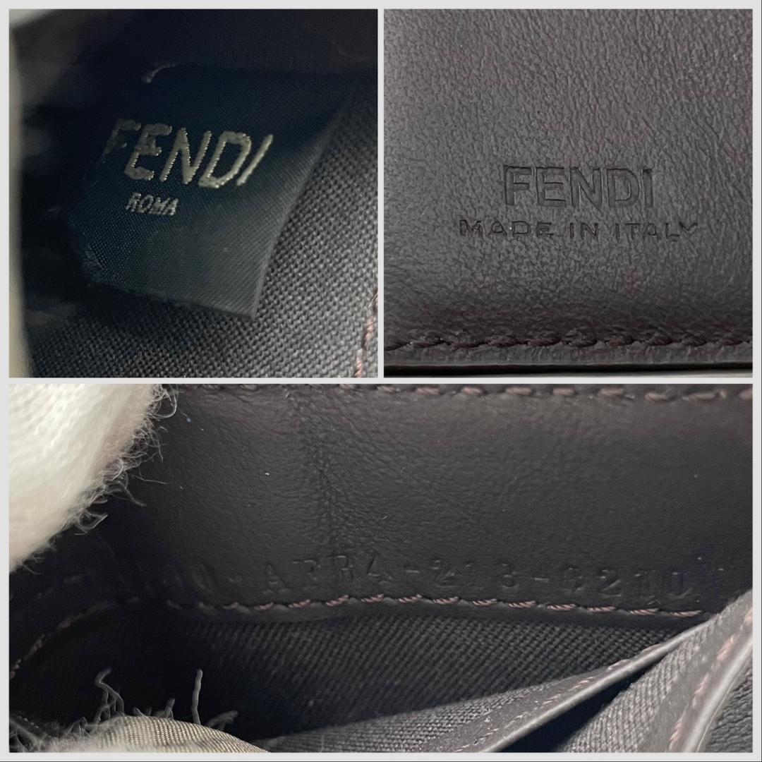 極美品✨️FENDI フェンディ 三つ折り財布 ズッカ レザー PVC 総柄