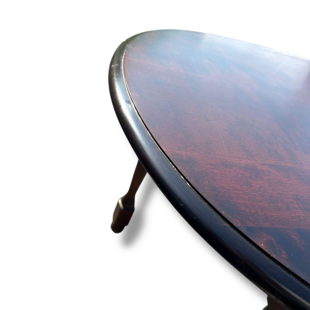 【美品】北海道民芸家具 樺桜材 ダイニングテーブル ガラス天板付き