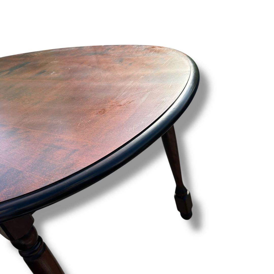 【美品】北海道民芸家具 樺桜材 ダイニングテーブル ガラス天板付き