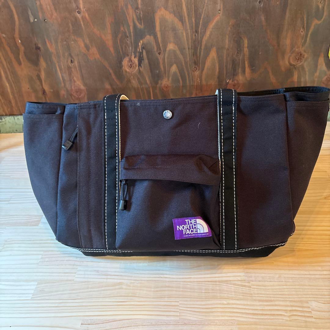 THE NORTH FACE トートバッグ ブラック　パープルレーベル