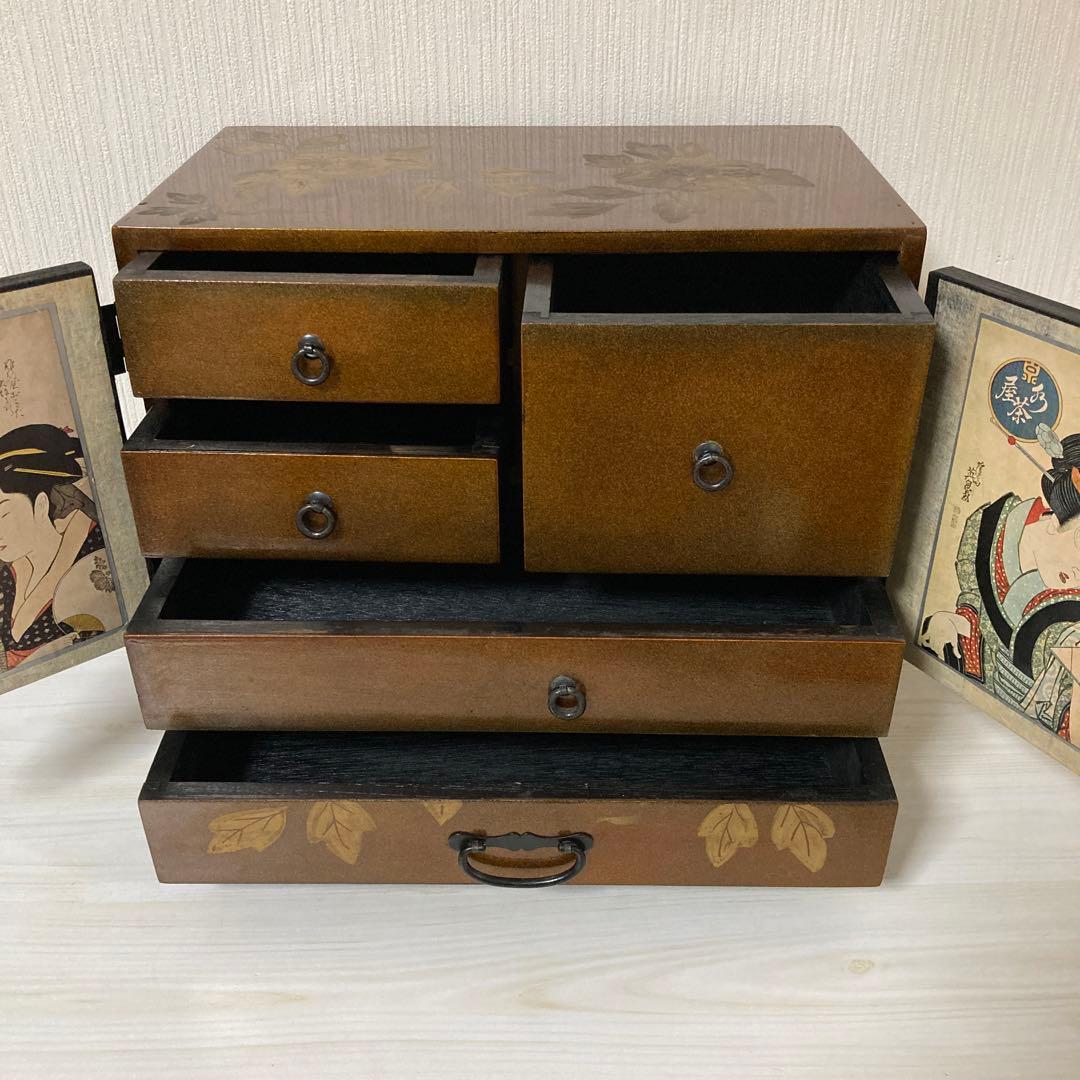 蒔絵 小箪笥 引出し 小物入れ 漆器　骨董　年代物