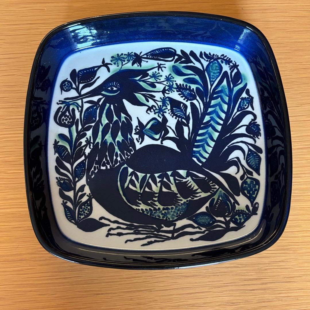 ロイヤルコペンハーゲン テネラ 鳥 スクエアプレート　マリアンヌ・ジョンソン