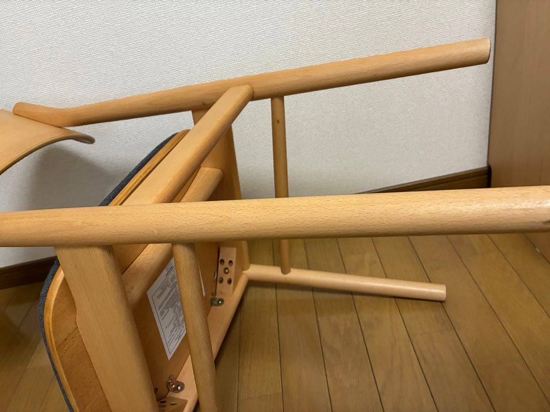 無印良品　ラウンドチェア 布座 ブナ材