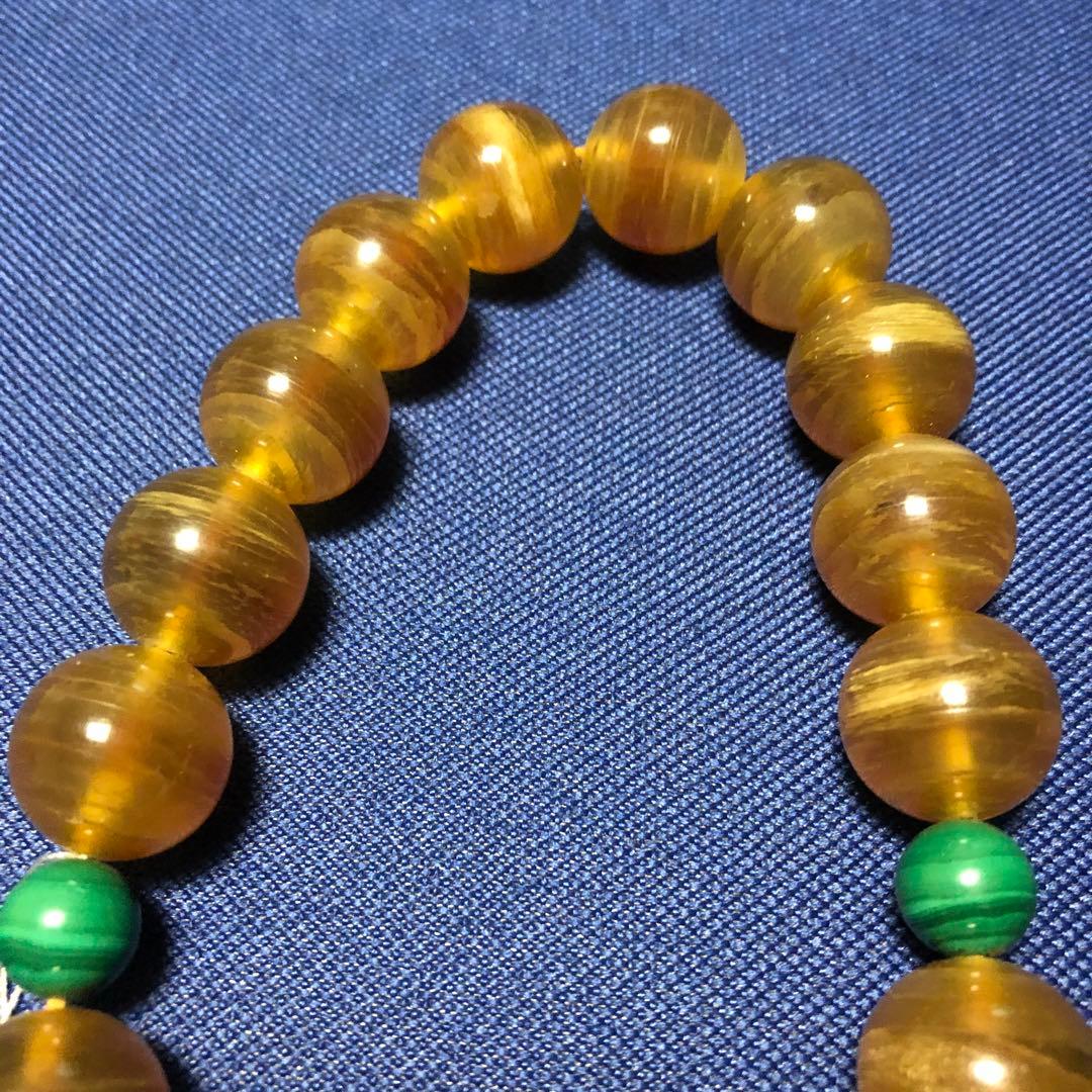 羊角　孔雀石　念珠