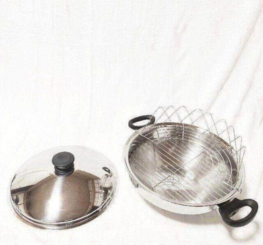 専用2024年製 超美品 1~2回使用のみ アムウェイ ウォック 鍋 網付き↓