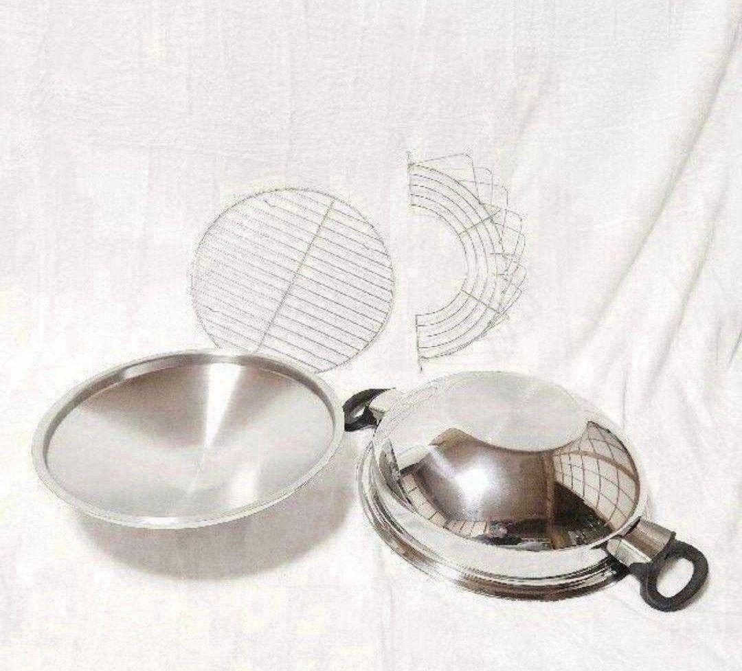 専用2024年製 超美品 1~2回使用のみ アムウェイ ウォック 鍋 網付き↓