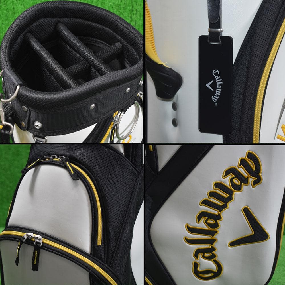 Callaway/キャロウェイ ゴルフ キャディバッグ９型【白/黒/黄】美品！