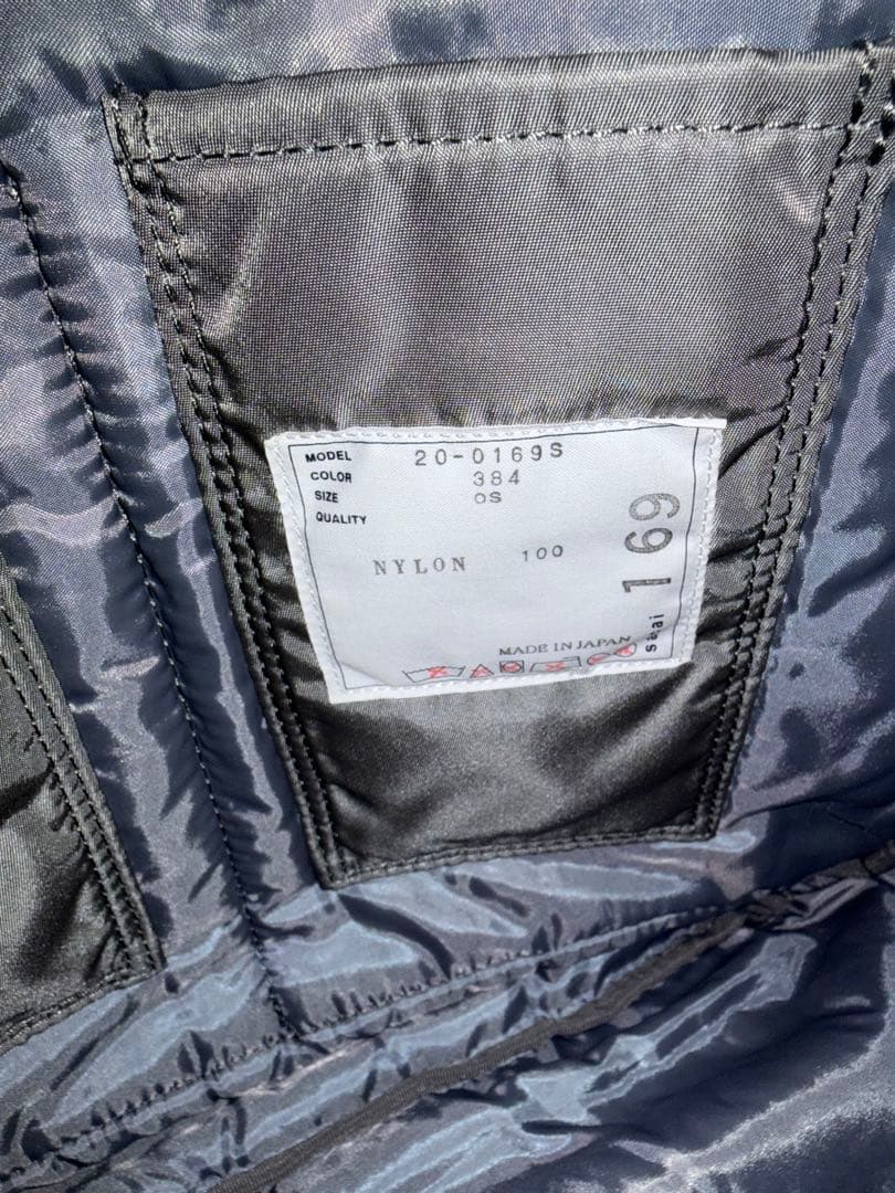 sacai porter ヘルメットバッグ Mサイズ シルバー×ブルー