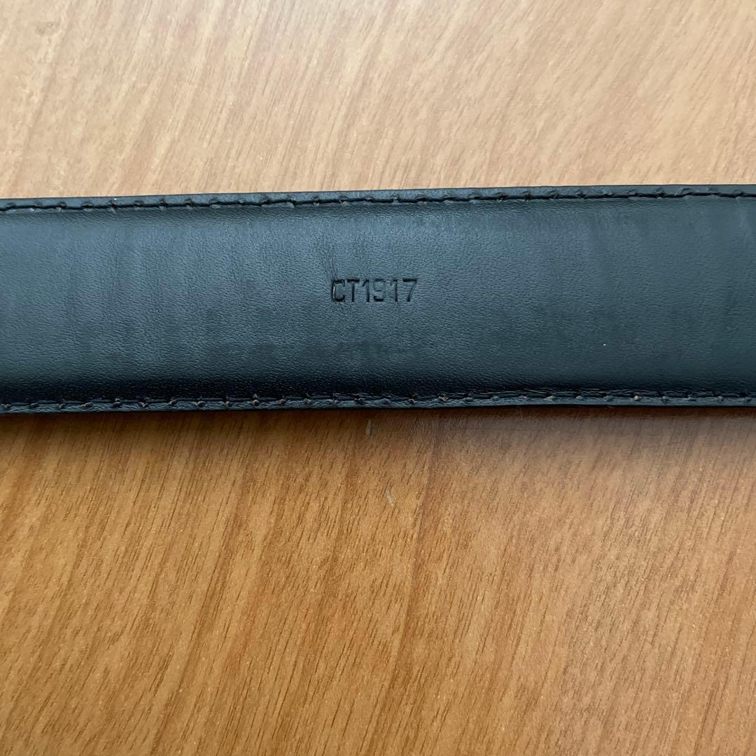 LOUIS VUITTON ブラックレザー ベルト　エピ