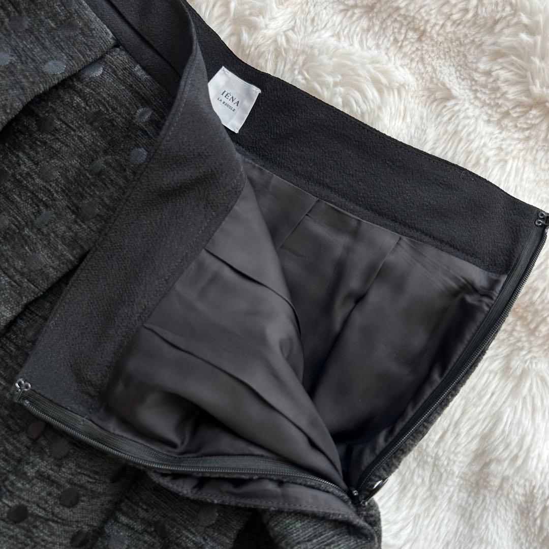 IENA LA BOUCLE ドットジャガード タックスカート　イエナラブークル