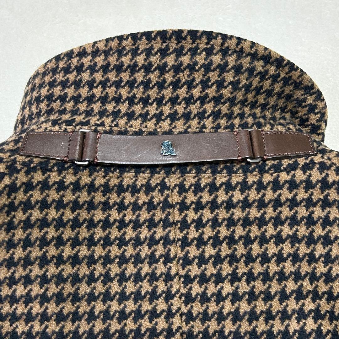 美品 希少 シーラップ ハウンドトゥース ステンカラーコート54バルカラーコート