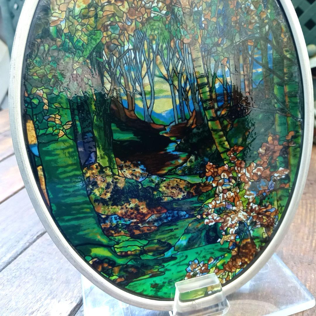 ルイスCティファニー ステンドグラスLandscape秋景グラスマスターズ社