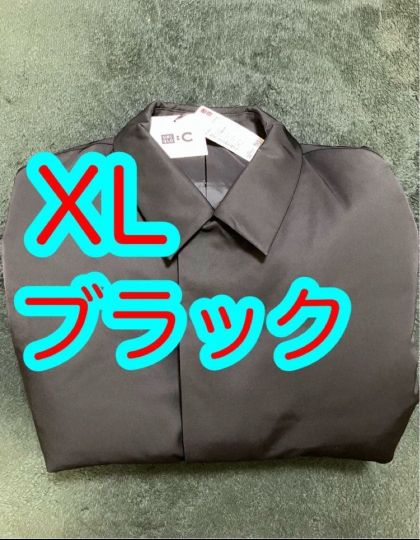 ユニクロC パフテックハーフコート ブラックXL UNIQLO C