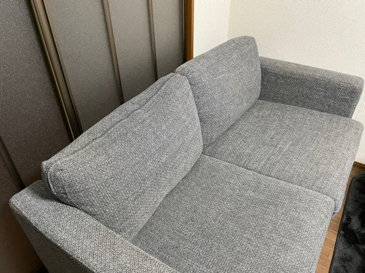 【値下げ】IKEA 2人掛けソファー カバー付き【美品】
