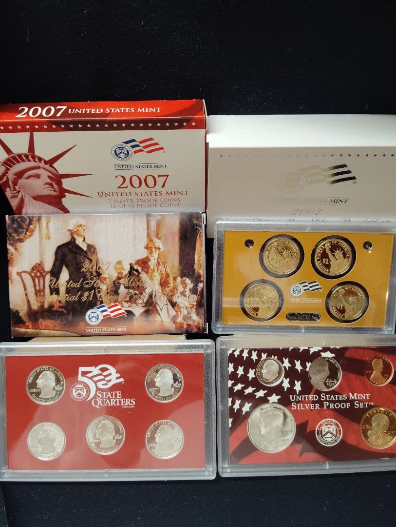 2007年 アメリカ 50州記念銀貨 シルバープルーフセット