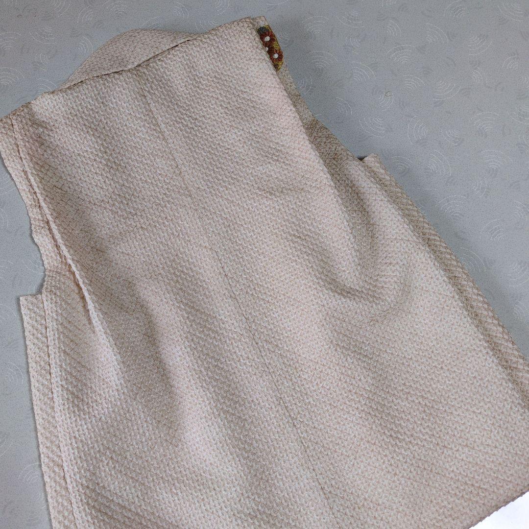 七五三３歳女の子正絹総絞り手縫いの被布(中綿無し）刺繍入り