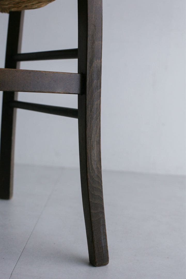 フランス　ラッシュ編みチェア　ダイニングチェア　アンティーク　ブロカント　古家具