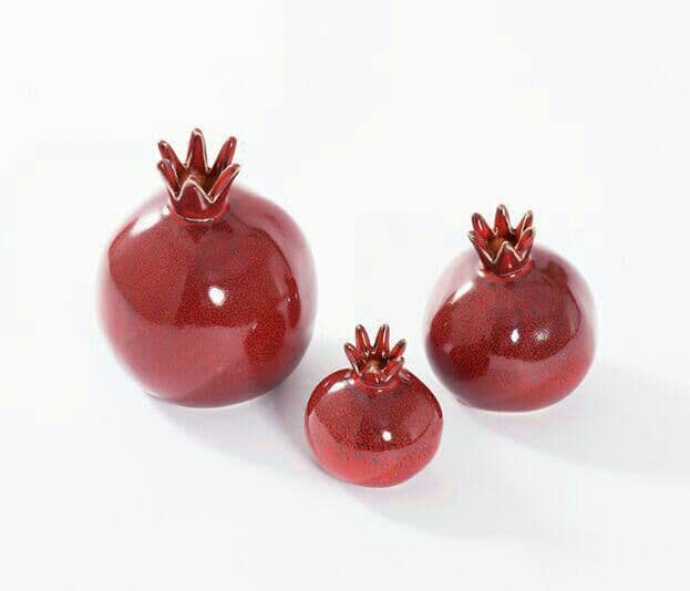 陶磁器 手描き 置物   ザクロ