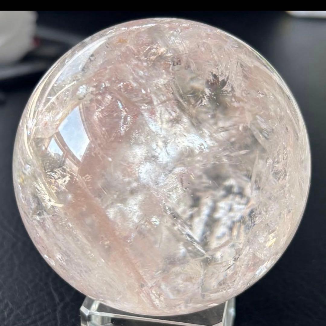 お得★ 大玉 6.6cm ピンクアゼツライト スフィア ピンククォーツ★