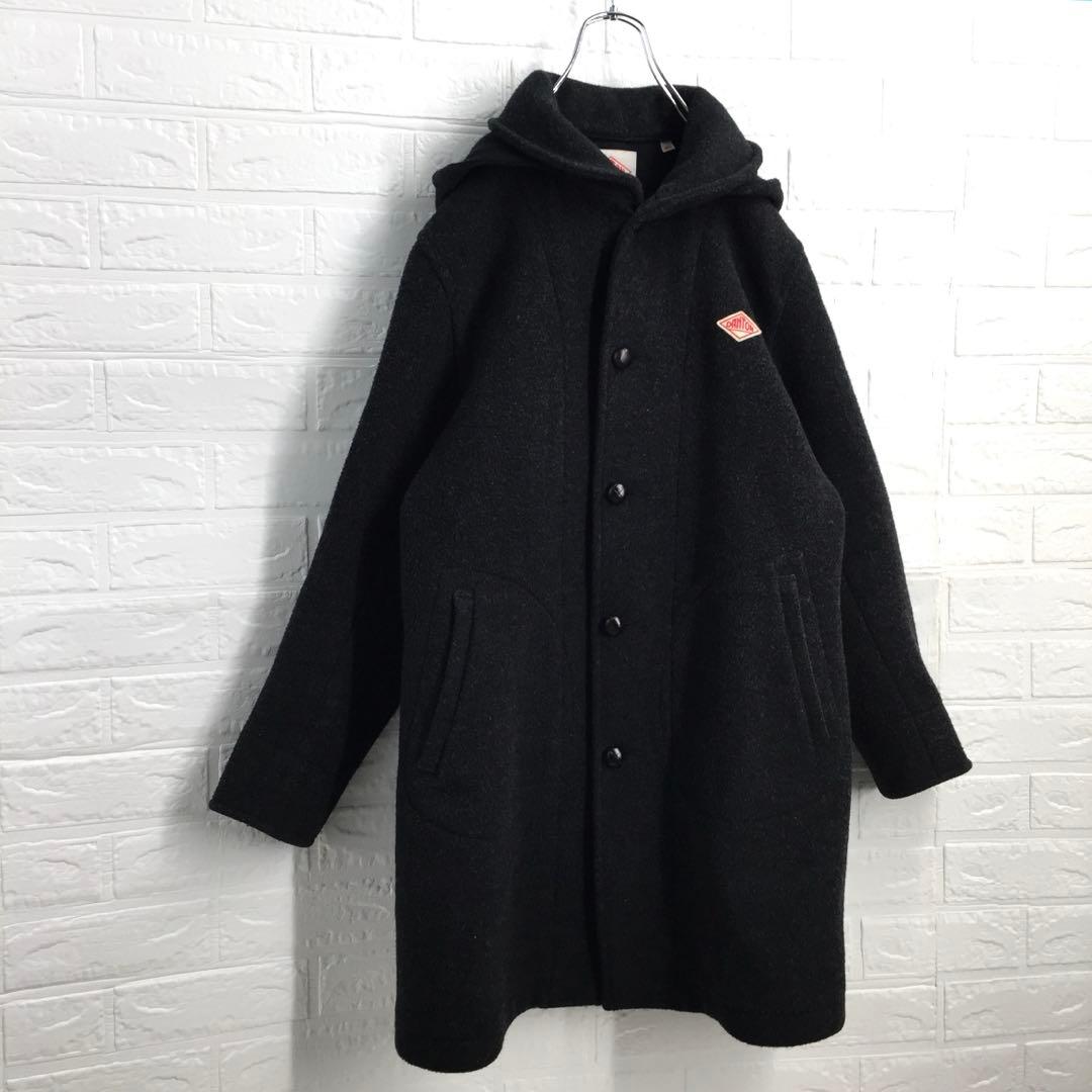【人気サイズ40】DANTON ダントンウールモッサ 丸襟フード付 ロングコート