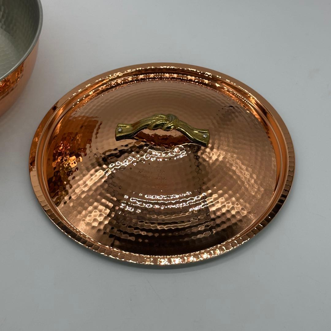 新品未使用 銅鍋 24cm 両手鍋 銅製 調理器具 キッチン用品 和銅楽 結び