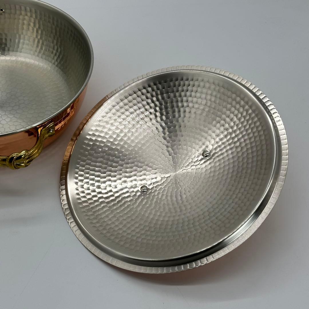 新品未使用 銅鍋 24cm 両手鍋 銅製 調理器具 キッチン用品 和銅楽 結び