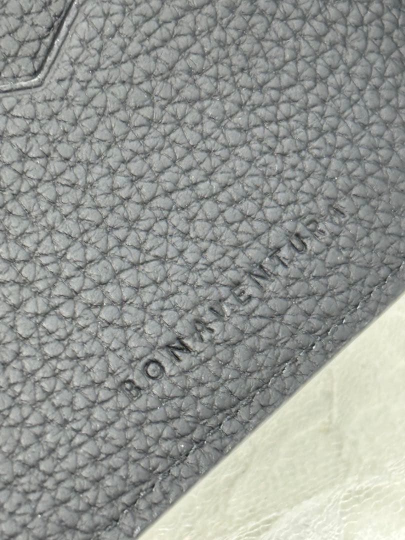 美品ボナベンチュラ ビルクリップケース付きシュリンクレザー　マネークリップ